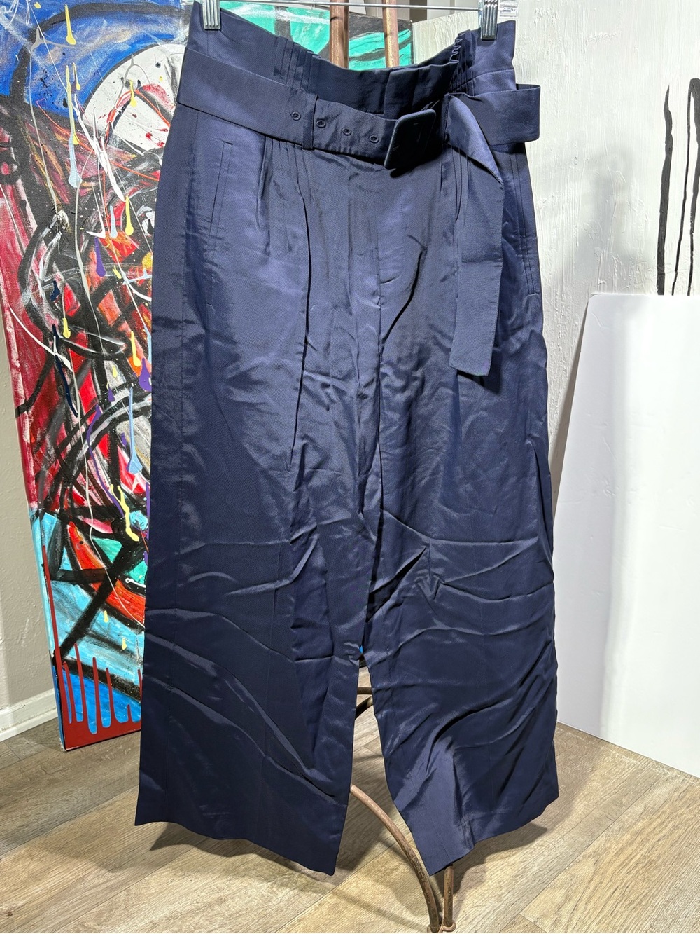 Ted Baker blue Paperbag High Rise Pants / Trousers - 3 / UK 12 - BNWNT